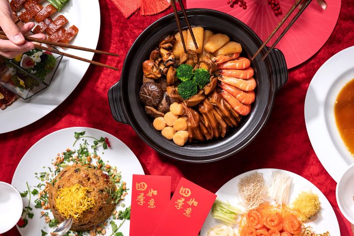 ▲酒店農曆春節期間也提供華人年菜組。　圖：清邁四季度假酒店／提供