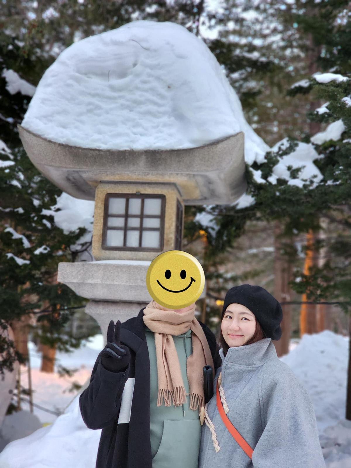 Selina與男友到北海道度假。（翻攝自任家萱 Selina臉書）