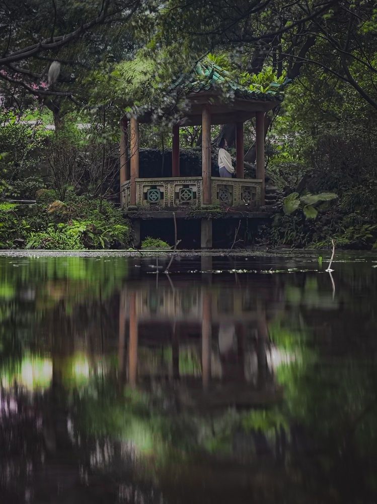 ▲公園湖面、水面等可反光的素材，利用倒影拍攝能讓照片更出眾。（圖／Paddy Chao）