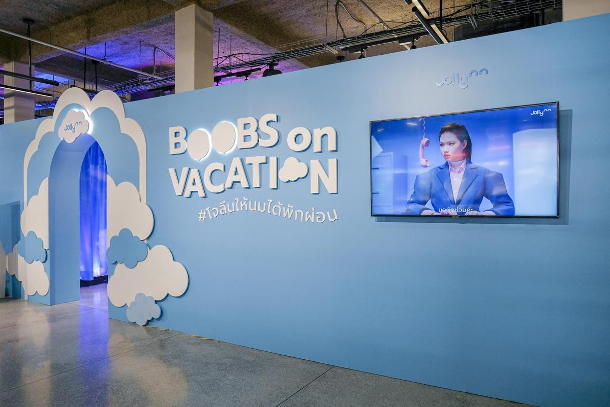 品牌在泰國舉辦Boobs on vacation的快閃活動。（Jollynn提供）