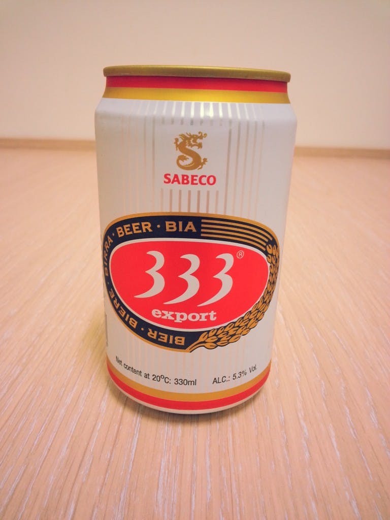 臺灣進口的越南333啤酒。 Photo Credit：Barrie