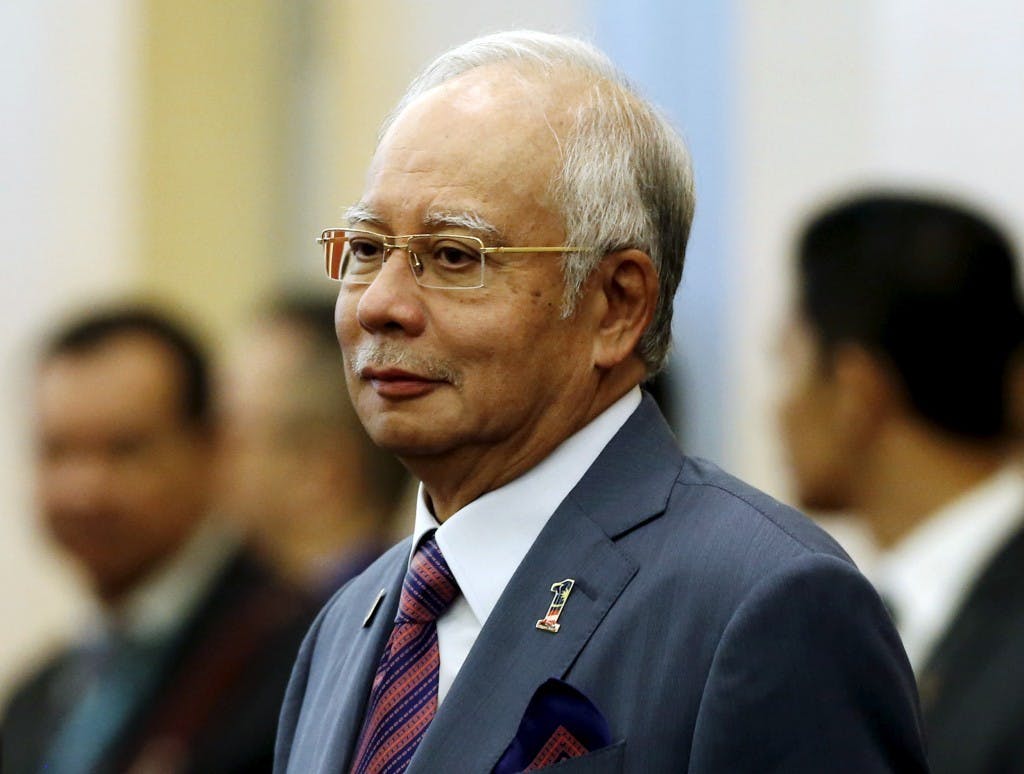 Malaysia's Prime Minister Najib Razak arrives at the 48th ASEAN foreign ministers meeting in Kuala Lumpur, Malaysia