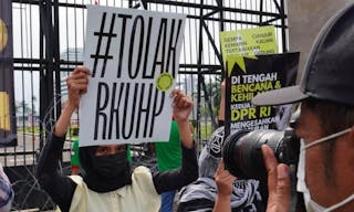 印尼民眾抗議刑法修正案