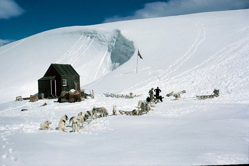 The Reclus hut was no more than a box—steeply roofed, with two windows, a door and three primus stoves. The group was stranded there for a month. 