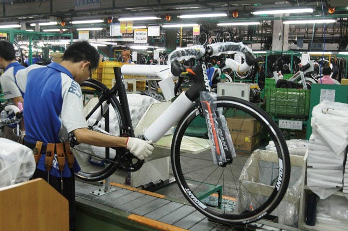 The world’s largest bicycle manufacturer, Giant makes bikes in Taiwan, China, and the Netherlands and last year had global sales worth US$1.8 billion. Photo Credit: Tobie Openshaw/Taiwan Business TOPICS