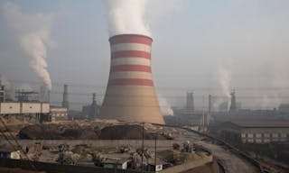 中國工廠污染排放空氣污染環境