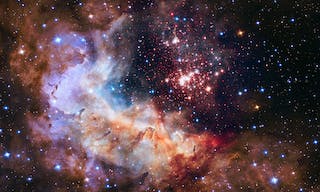 NASA Unveils Celestial Fireworks as Official Image for Hubble 25th Anniversary