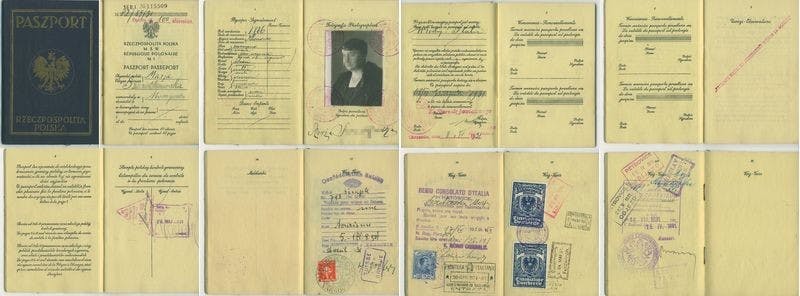 一名波蘭公民的完整的護照 ，日期為1931年。這張照片並不府和今日的護照標準。（照片版權歸：Julo / WikiCommons所有）