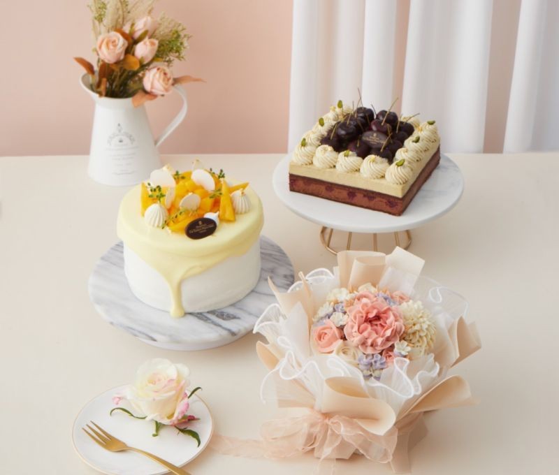▲台南香格里拉遠東酒店也推出以韓式裱花蛋糕為靈感的母親節蛋糕共3款。（圖／台南遠東提供）