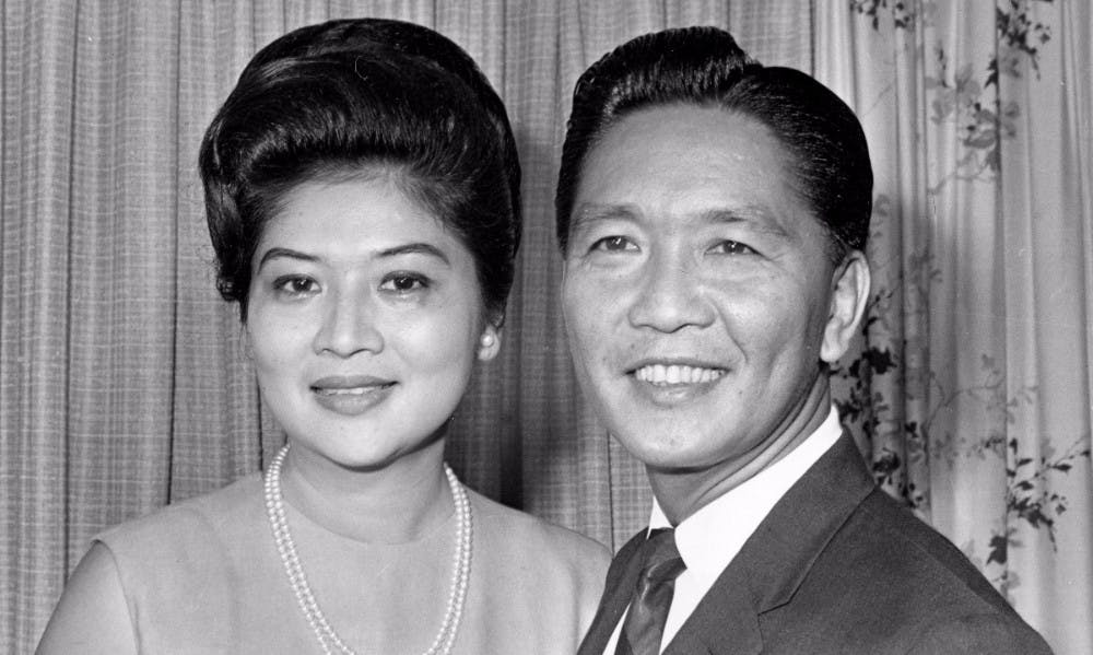 PRESIDENT-ELECT MARCOS AND WIFE