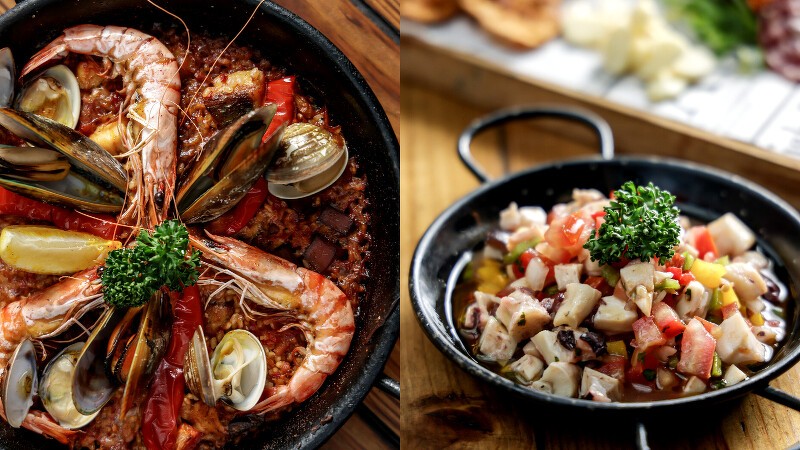PS TAPAS端出道地西班牙美味料理 海鮮大鍋飯 章魚莎莎