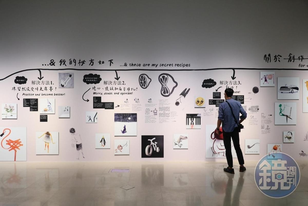 克里斯托夫．尼曼懂大家生活、工作的煩躁與困擾，透過可愛的圖畫與文字在牆上分享自己的解決祕方。