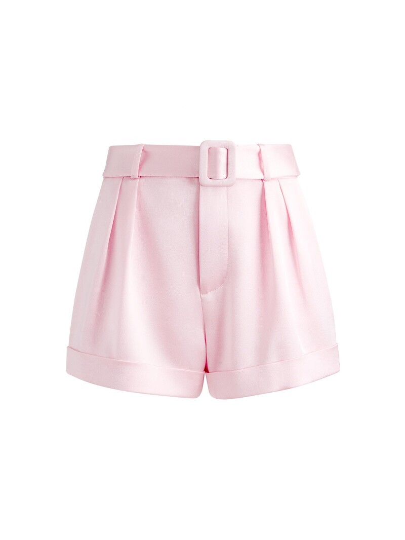 alice + olivia MARSHA 粉色百摺短褲，NT12,500。