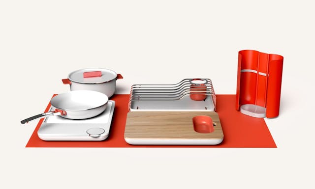 Yu Li creates portable cooking set for kitchenless millennials