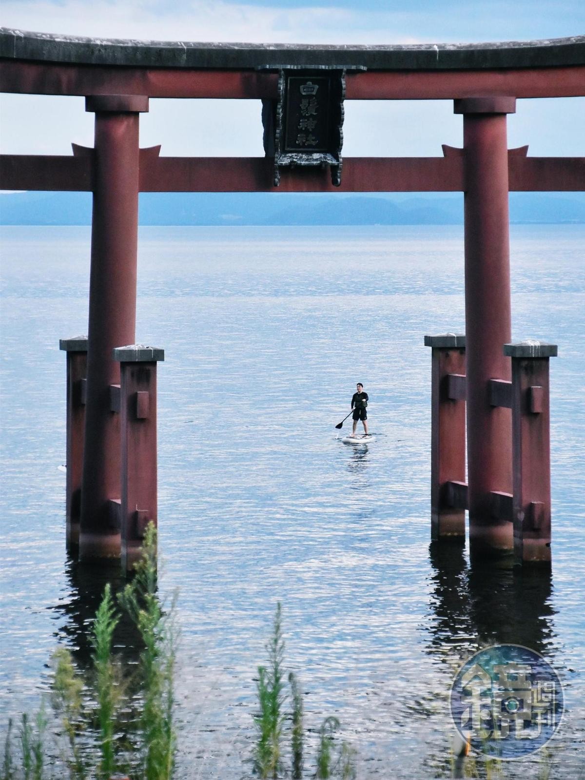 白鬚神社水上參拜成了特殊奇景。