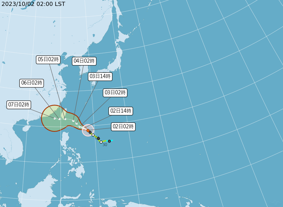 中央氣象署說明颱風資訊。（翻攝自中央氣象署）