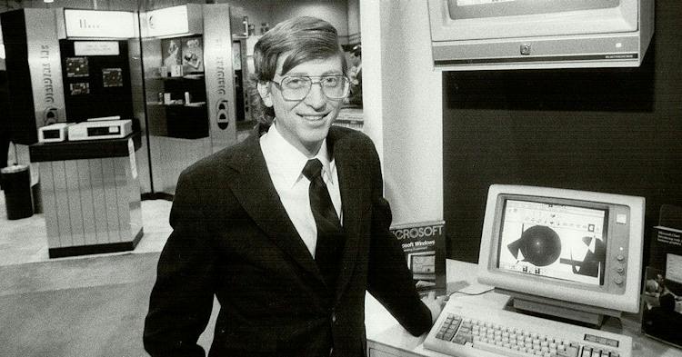 CANADA - NOVEMBER 18:  Bill Gates: The 30-year-old chairman of Microsoft Corp. wants to put his company's software in computers on every office desk. He already has contributed to the developement of the first micro computer language and the operating system for the IBM PC.   (Photo by Keith Beaty/Toronto Star via Getty Images)