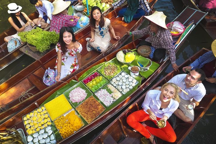 ▲遊泰國逛水上市場，感受道地的泰式生活風情。　圖：泰國觀光局／提供