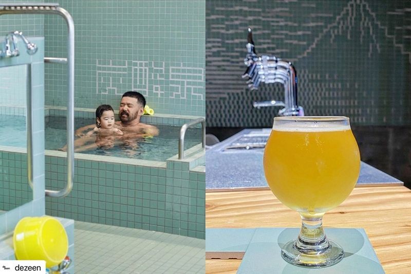 日本東京的「狛江湯／銭湯」澡堂不僅可以泡澡，還可以喝啤酒。（翻攝自狛江湯 /銭湯臉書）