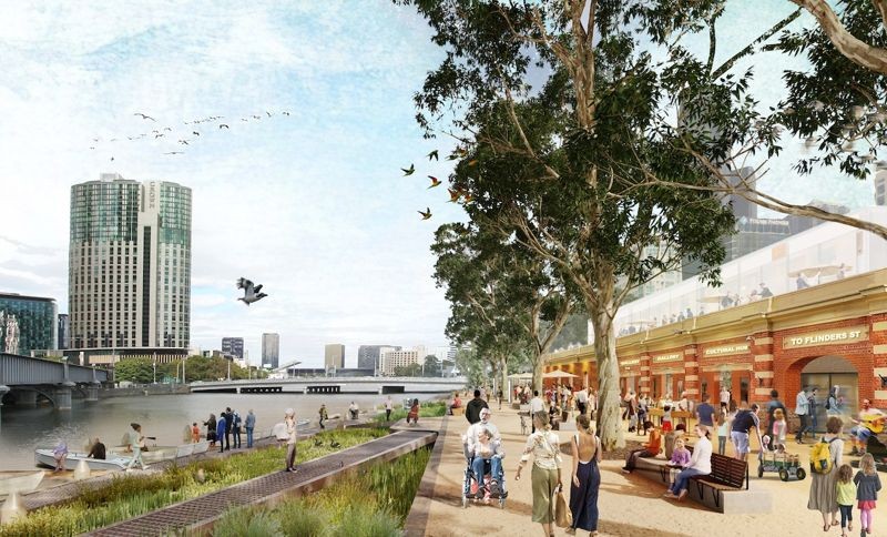 墨爾本的Greenline Project預計打造一個約4公里的藝術休閒空間。（翻攝自City of Melbourne臉書）