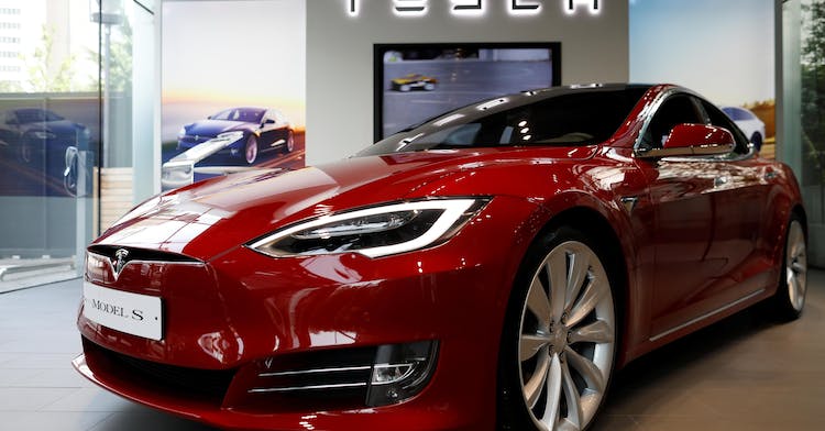 A_Tesla_Model_S_electric_car_is_seen_at_