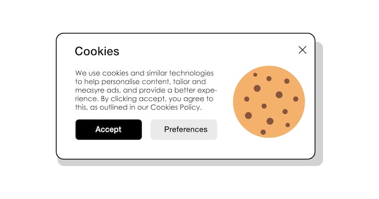 cookies alert notification window