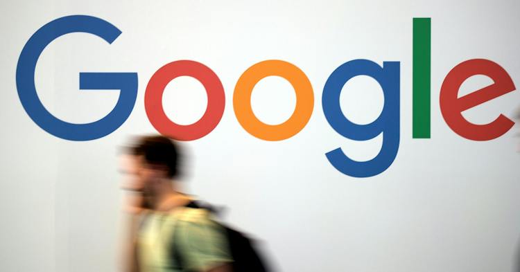 The_logo_of_Google_is_pictured_during_th